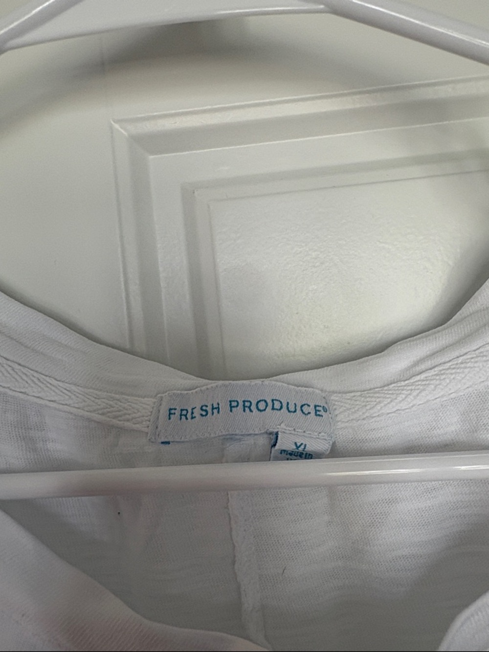 fresh produce White Mini Tshirt Dress with pockets 100% cotton XL - Picture 2 of 5